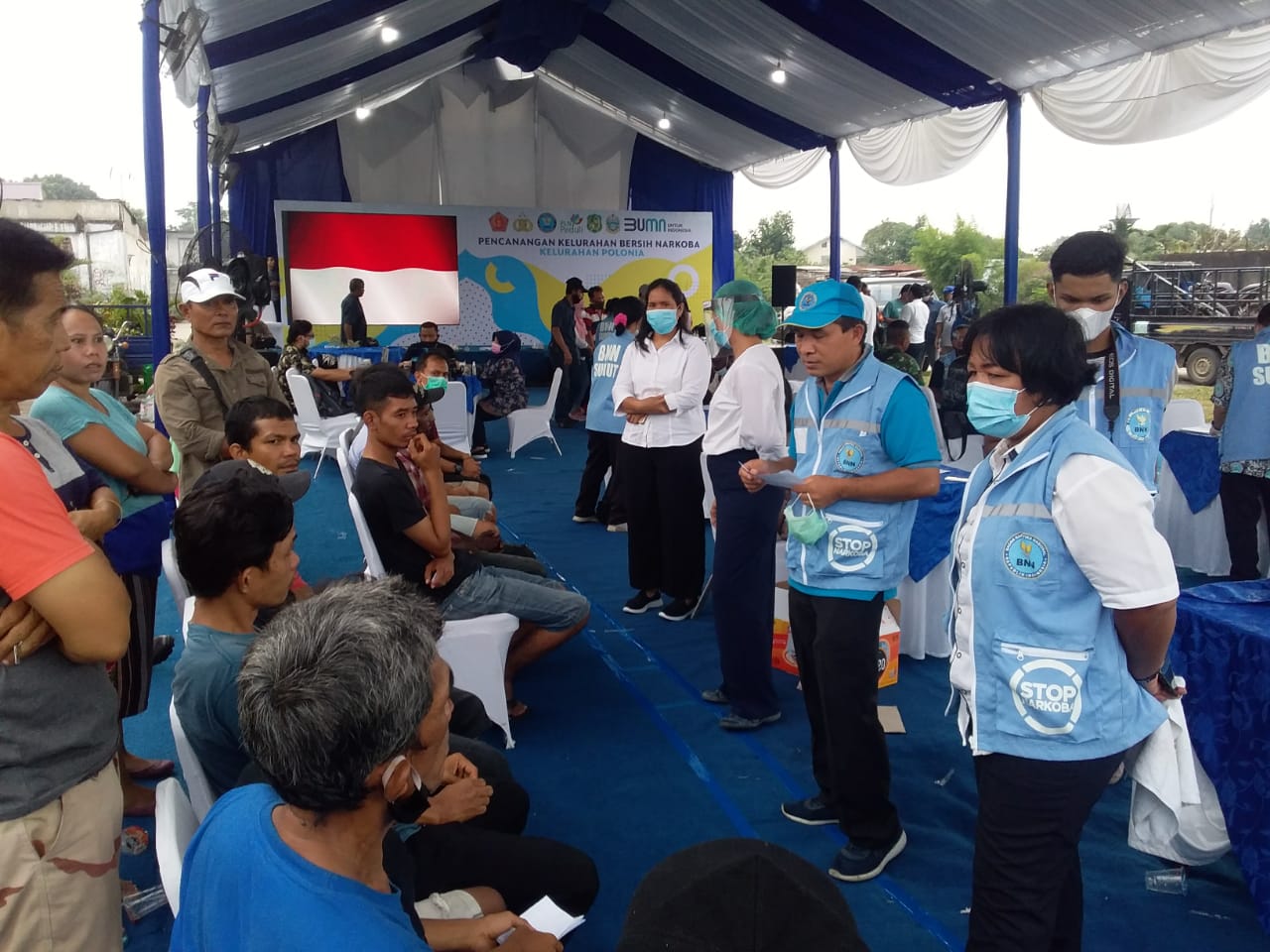 BNNP Sumut Gelar Razia Bersih Narkoba di Kelurahan Polonia Medan